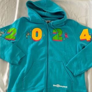 SALE New Disney Parks Full-Zip Hoodie Adult (L) Blue 2024Buzz Figment Jacket NWT